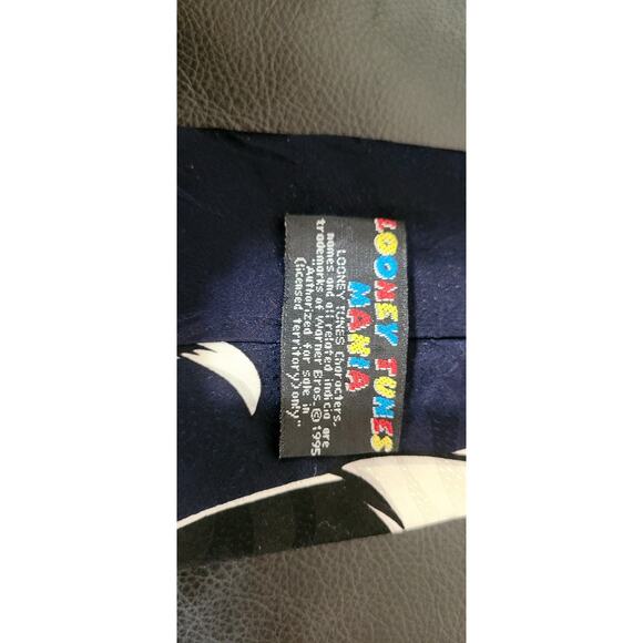 Vintage LOONEY TUNES MANIA 1995 Necktie Tie Sylvester & Tweety 58” 100% Silk - Picture 7 of 8